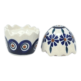 Salt & Pepper, Egg, 3" in "Floral Peacock" by Manufaktura | S115T-54KK
