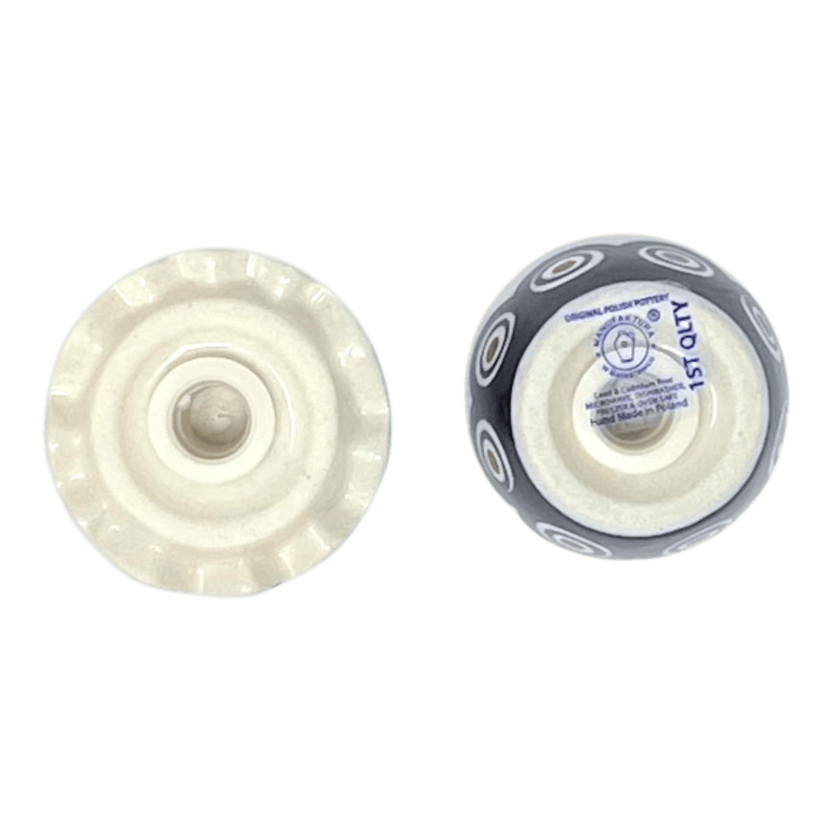 Salt & Pepper, Egg, 3" in "Floral Peacock" by Manufaktura | S115T-54KK