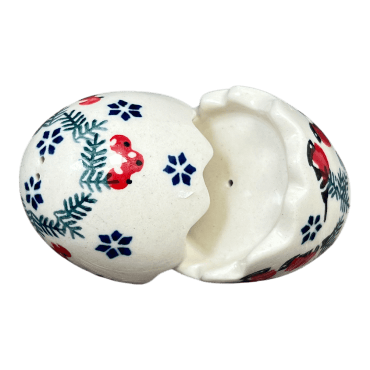 Salt & Pepper, Egg, 3" in "Red Bird" by Manufaktura | S115T-GILE