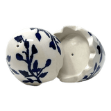 Salt & Pepper, Egg, 3" in "Blue Spray" by Manufaktura | S115T-LISK