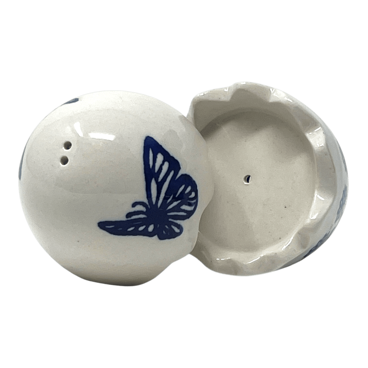 Salt & Pepper, Egg, 3" in "Butterfly Garden" by Manufaktura | S115T-MOT1