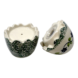 Salt & Pepper, Egg, 3" in "Woven Starflowers" by Manufaktura | S115T-RV01
