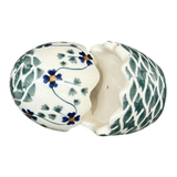 Salt & Pepper, Egg, 3" in "Woven Pansies" by Manufaktura | S115T-RV