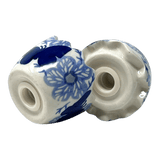 Salt & Pepper, Egg, 3" in "Blue Butterfly" by Manufaktura | S115U-AS58