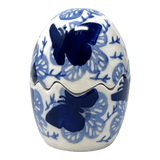 Salt & Pepper, Egg, 3" in "Blue Butterfly" by Manufaktura | S115U-AS58