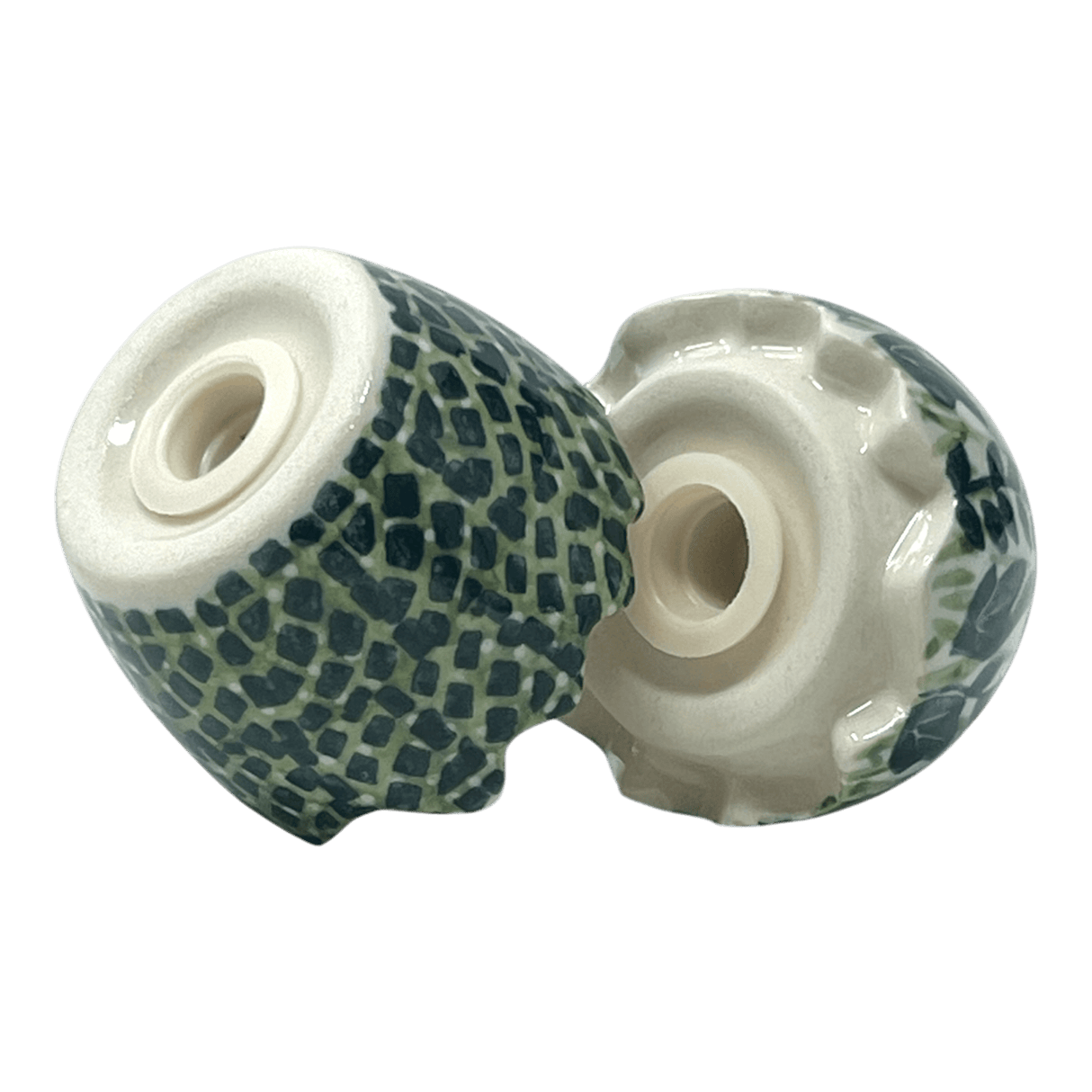Salt & Pepper, Egg, 3" in "Bouncing Blue Blossoms" by Manufaktura | S115U-IM03