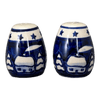 Polish Pottery Salt and Pepper Eggs (Winter's Eve) | S118S-IBZ at PolishPotteryOutlet.com