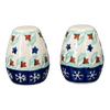 Polish Pottery Salt and Pepper Eggs (Starry Wreath) | S118T-PZG at PolishPotteryOutlet.com