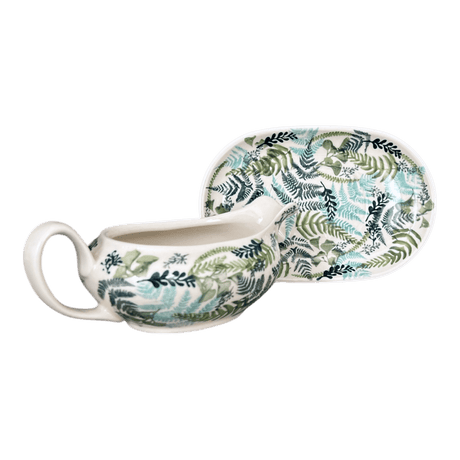 Gravy Boat, 14 oz in "Scattered Ferns" by Manufaktura | S119S-GZ39