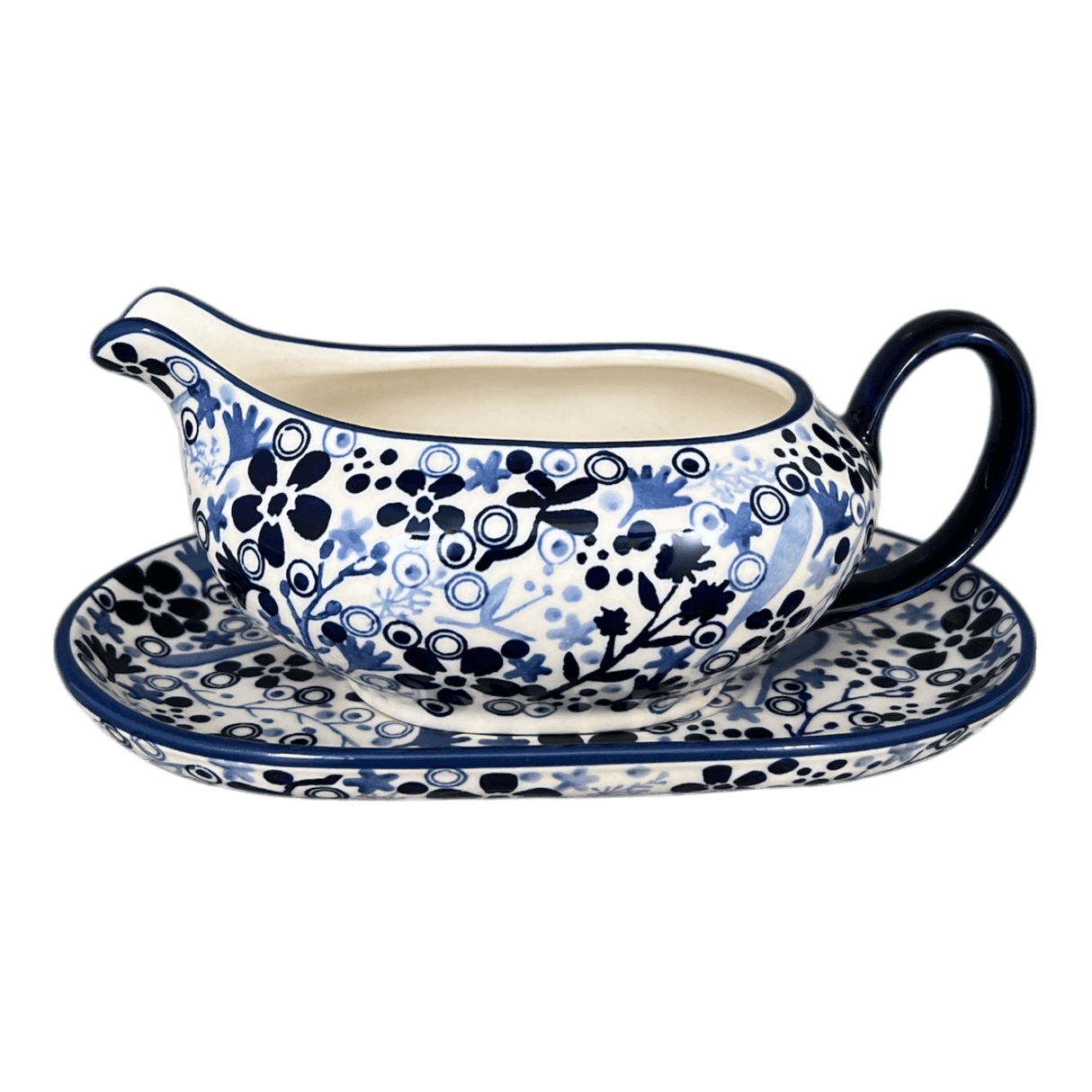 Gravy Boat, 14 oz in "Rambling Blues" by Manufaktura | S119S-GZ50