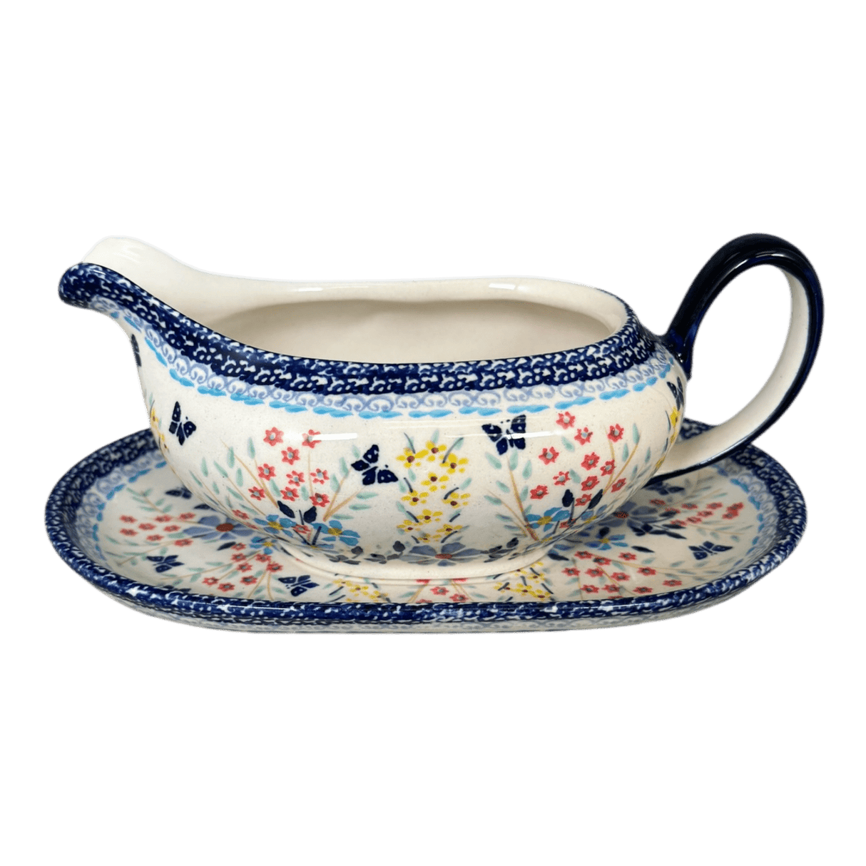 Gravy Boat, 14 oz in "Butterfly Bounty" by Manufaktura | S119S-WK76