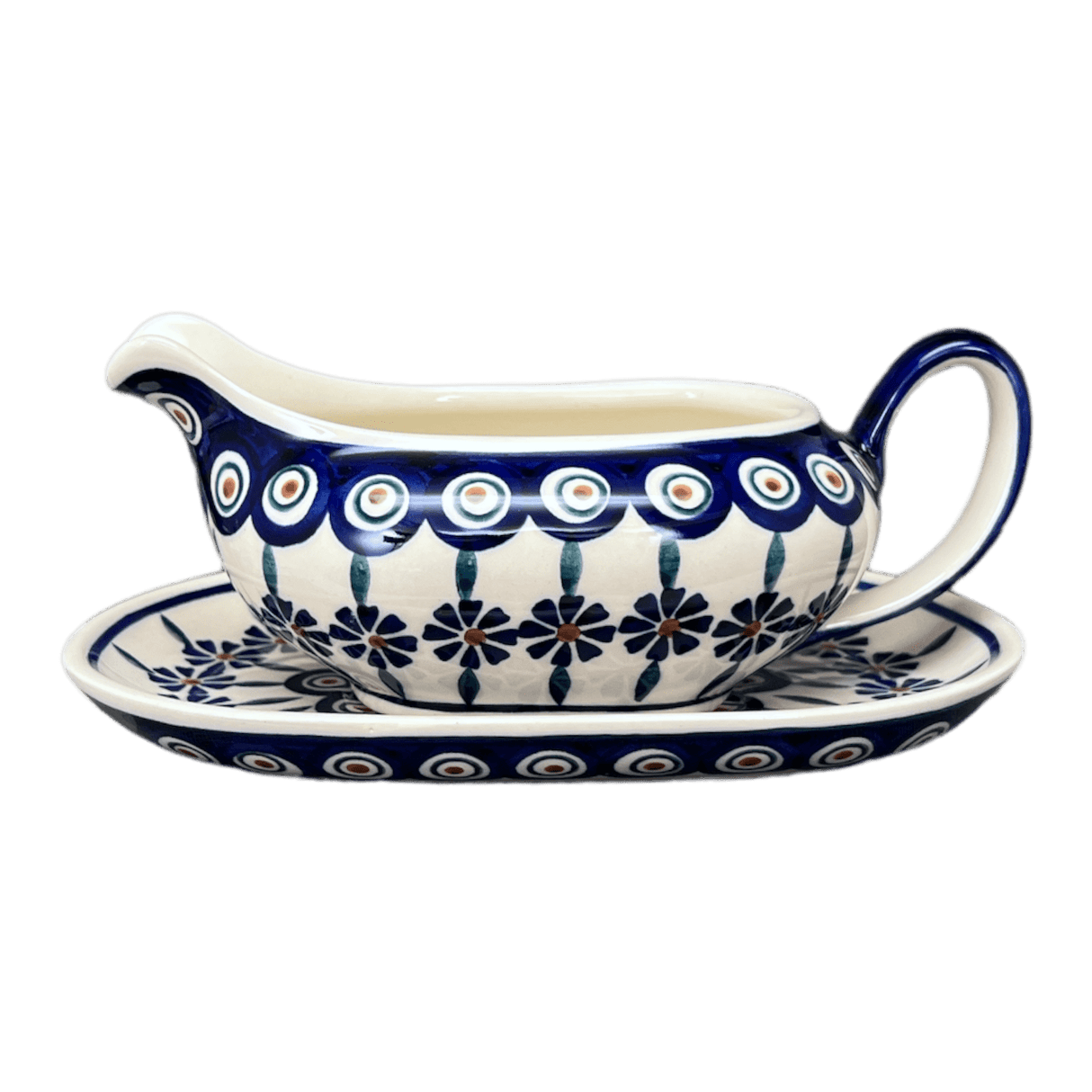 Gravy Boat, 14 oz in "Floral Peacock" by Manufaktura | S119T-54KK