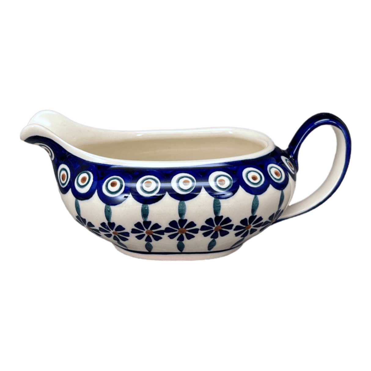 Gravy Boat, 14 oz in "Floral Peacock" by Manufaktura | S119T-54KK