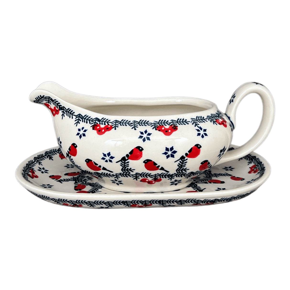Gravy Boat, 14 oz in "Red Bird" by Manufaktura | S119T-GILE