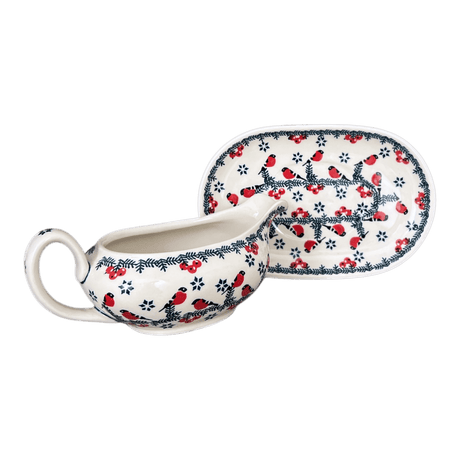 Gravy Boat, 14 oz in "Red Bird" by Manufaktura | S119T-GILE