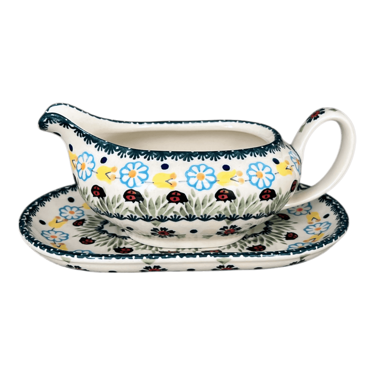 Gravy Boat, 14 oz in "Lady Bugs" by Manufaktura | S119T-IF45