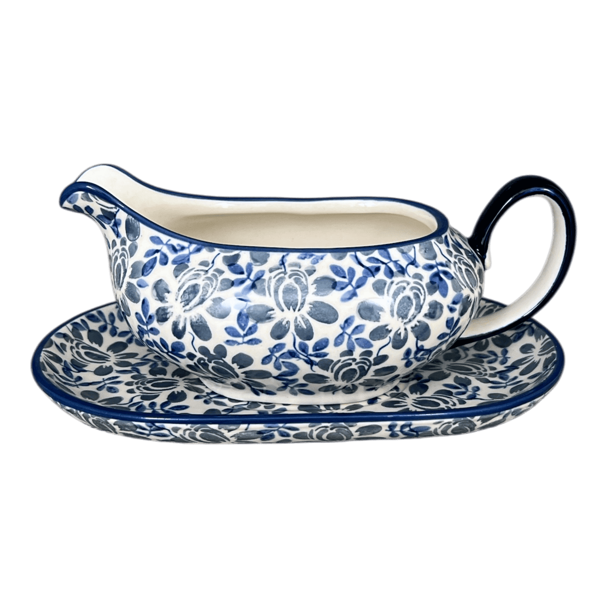 Gravy Boat, 14 oz in "English Blue" by Manufaktura | S119U-AS53
