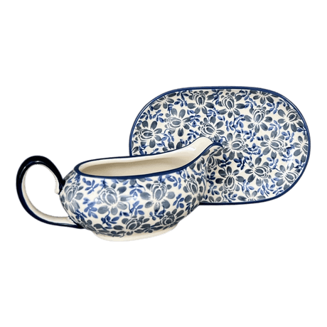 Gravy Boat, 14 oz in "English Blue" by Manufaktura | S119U-AS53