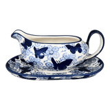 Gravy Boat, 14 oz in "Blue Butterfly" by Manufaktura | S119U-AS58