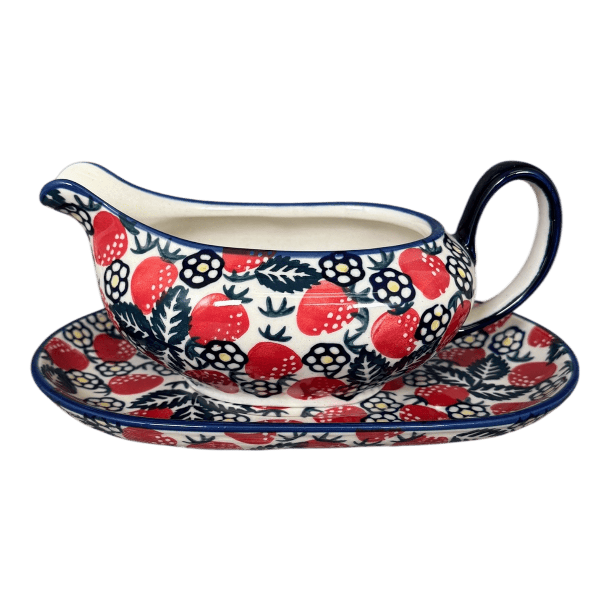 Gravy Boat, 14 oz in "Strawberry Fields" by Manufaktura | S119U-AS59