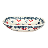 Dish, Cloud-Shaped, Small 3" x 5" in "Red Bird" by Manufaktura | S126T-GILE