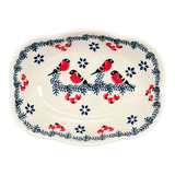 Dish, Cloud-Shaped, Small 3" x 5" in "Red Bird" by Manufaktura | S126T-GILE
