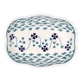 Dish, Cloud-Shaped, Small 3" x 5" in "Woven Pansies" by Manufaktura | S126T-RV