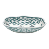 Dish, Cloud-Shaped, Small 3" x 5" in "Woven Pansies" by Manufaktura | S126T-RV