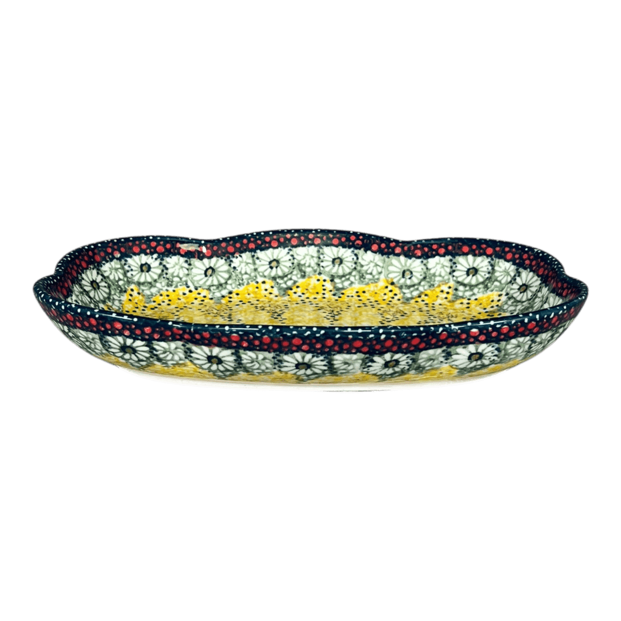 Dish, Cloud-Shaped, Large 9.5" x 7" in "Sunshine Grotto" by Manufaktura | S127S-WK52