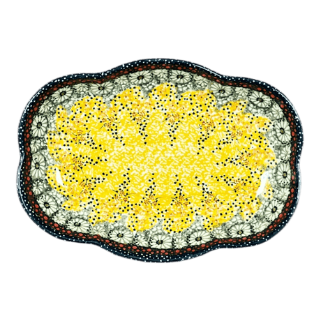 Dish, Cloud-Shaped, Large 9.5" x 7" in "Sunshine Grotto" by Manufaktura | S127S-WK52