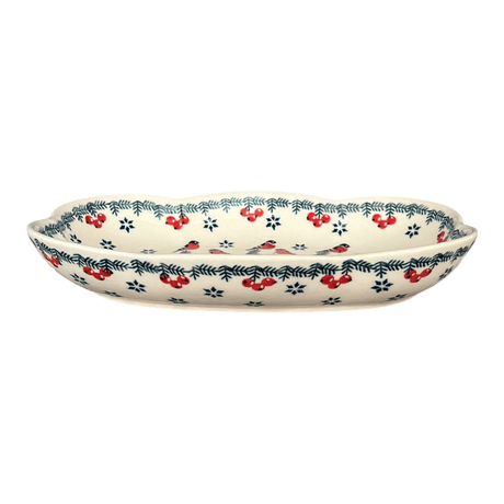 Dish, Cloud-Shaped, Large 9.5" x 7" in "Red Bird" by Manufaktura | S127T-GILE