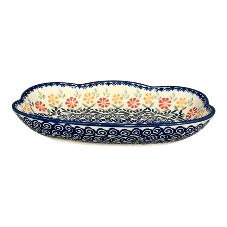 Dish, Cloud-Shaped, Large 9.5" x 7" in "Flower Power" by Manufaktura | S127T-JS14