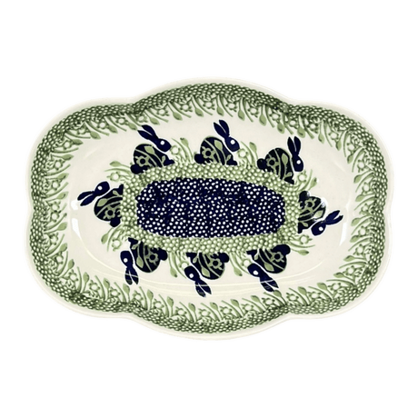 Dish, Cloud-Shaped, Large 9.5" x 7" in "Bunny Love" by Manufaktura | S127T-P324