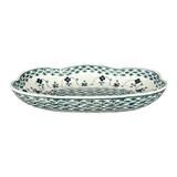 Dish, Cloud-Shaped, Large 9.5" x 7" in "Woven Pansies" by Manufaktura | S127T-RV