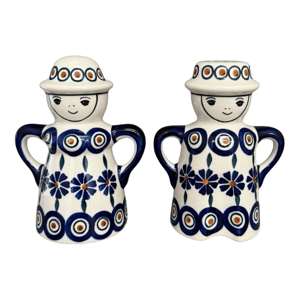 Salt & Pepper, Pair in "Floral Peacock" by Manufaktura | S131T-54KK
