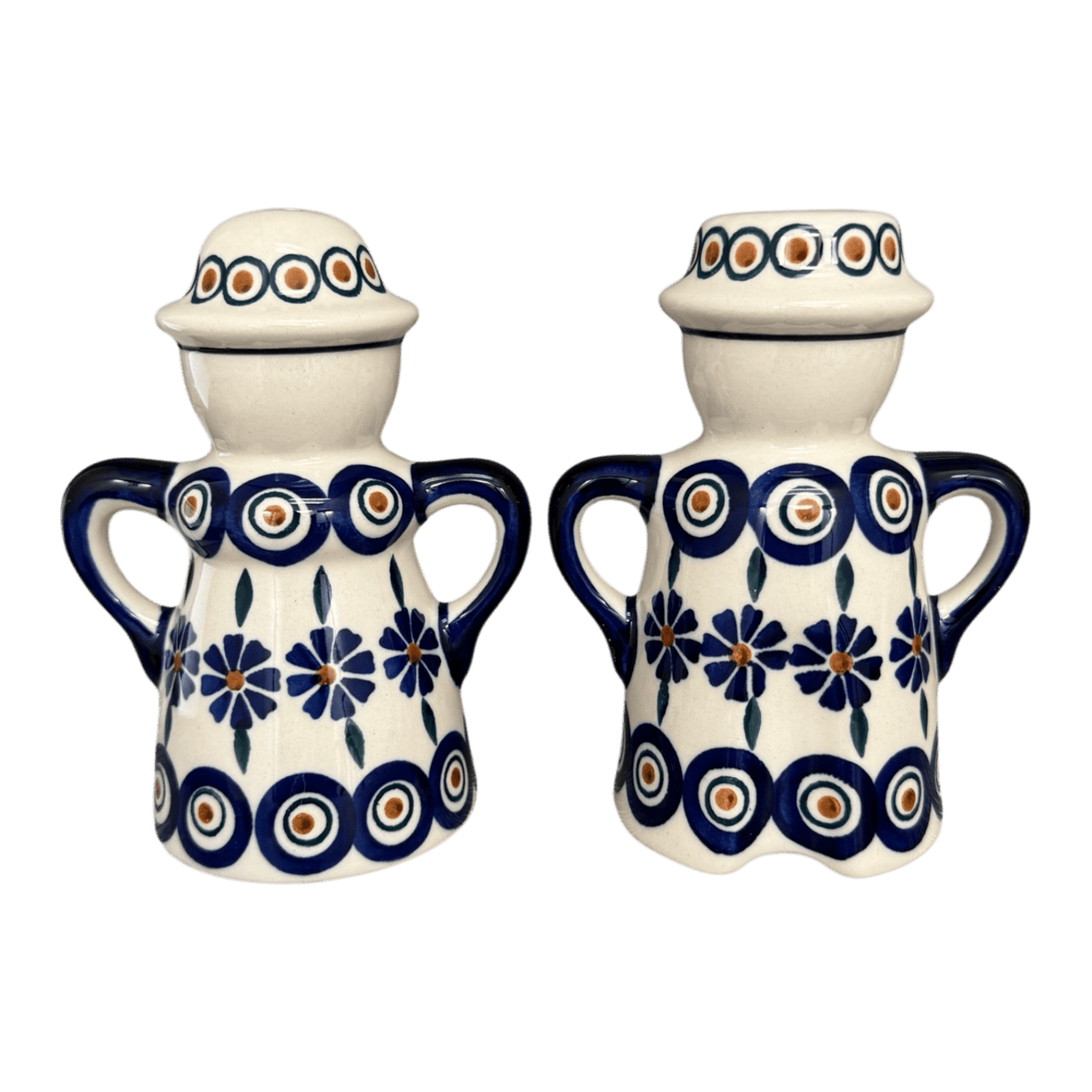 Salt & Pepper, Pair in "Floral Peacock" by Manufaktura | S131T-54KK