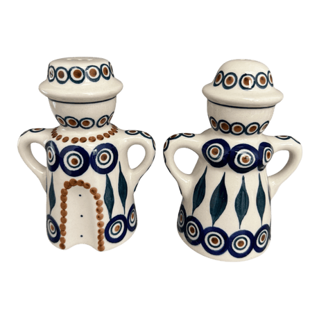Salt & Pepper, Pair in "Peacock" by Manufaktura | S131T-54