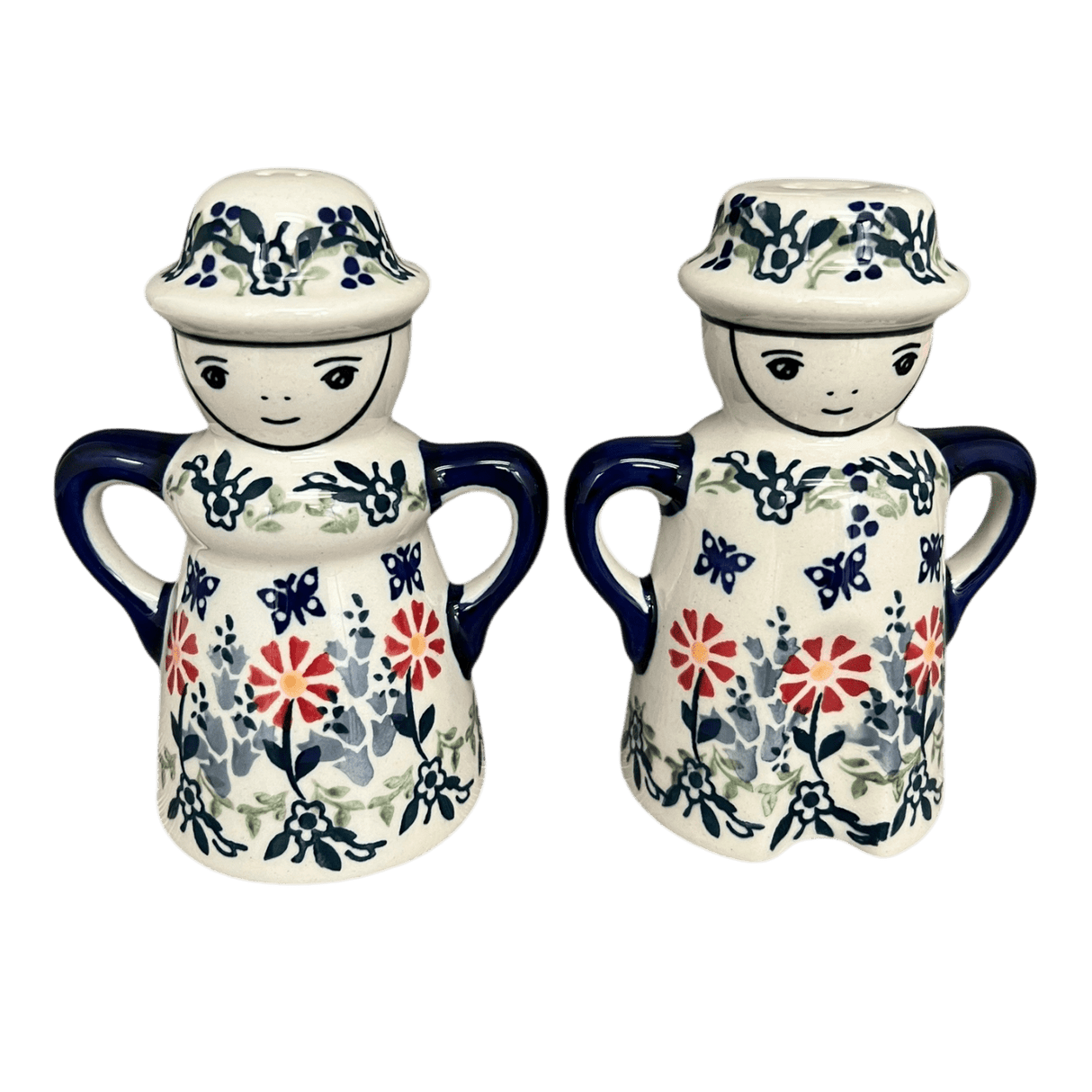 Salt & Pepper, Pair in "Butterfly Blossoms" by Manufaktura | S131T-MM02