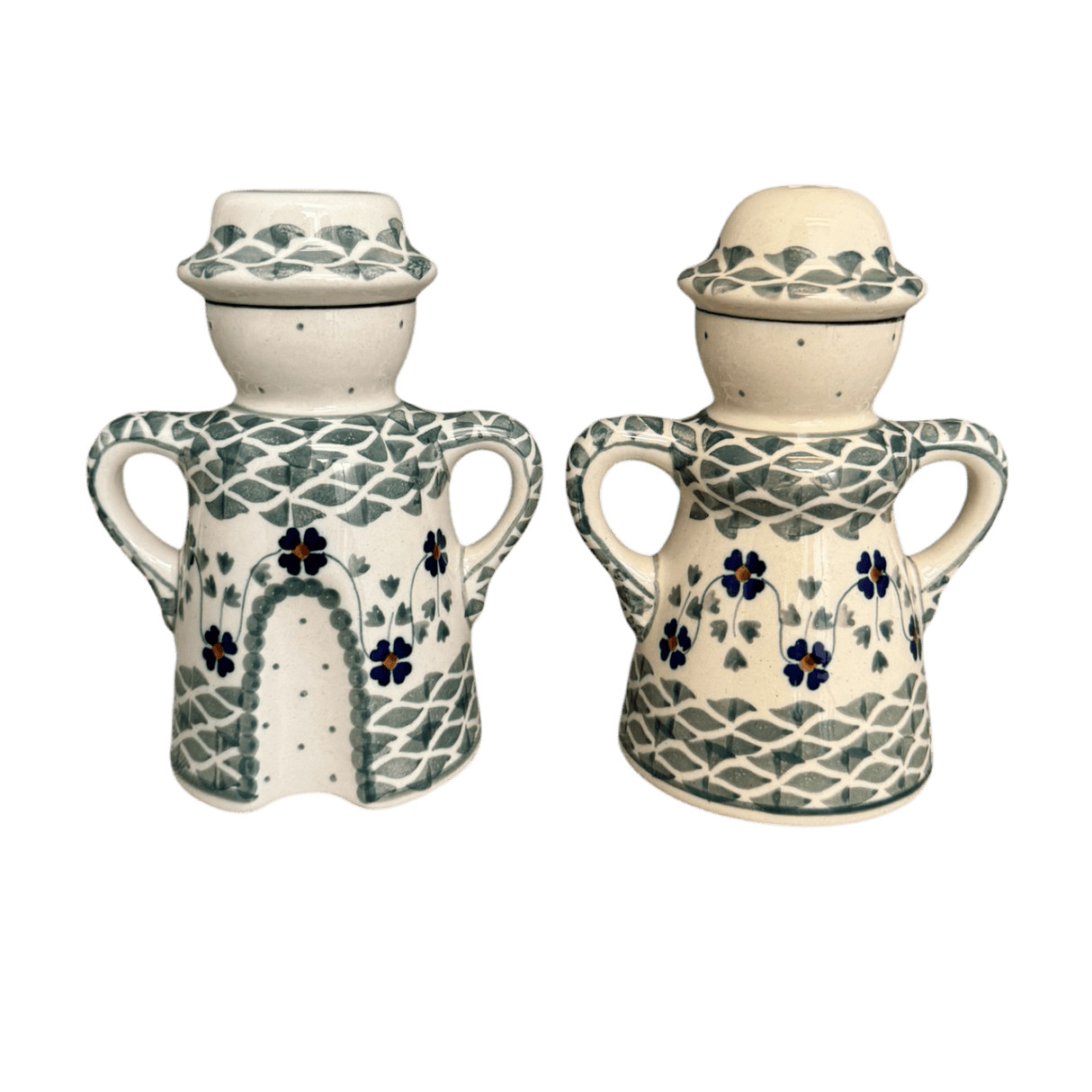 Salt & Pepper, Pair in "Woven Pansies" by Manufaktura | S131T-RV