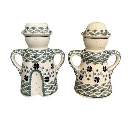 Salt & Pepper, Pair in "Woven Pansies" by Manufaktura | S131T-RV