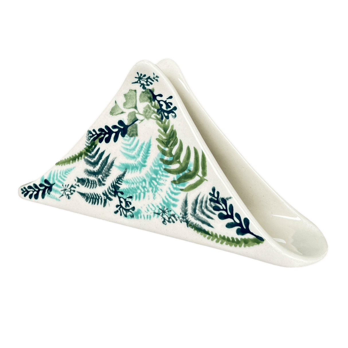Napkin Holder, 8" in "Scattered Ferns" by Manufaktura | S133S-GZ39