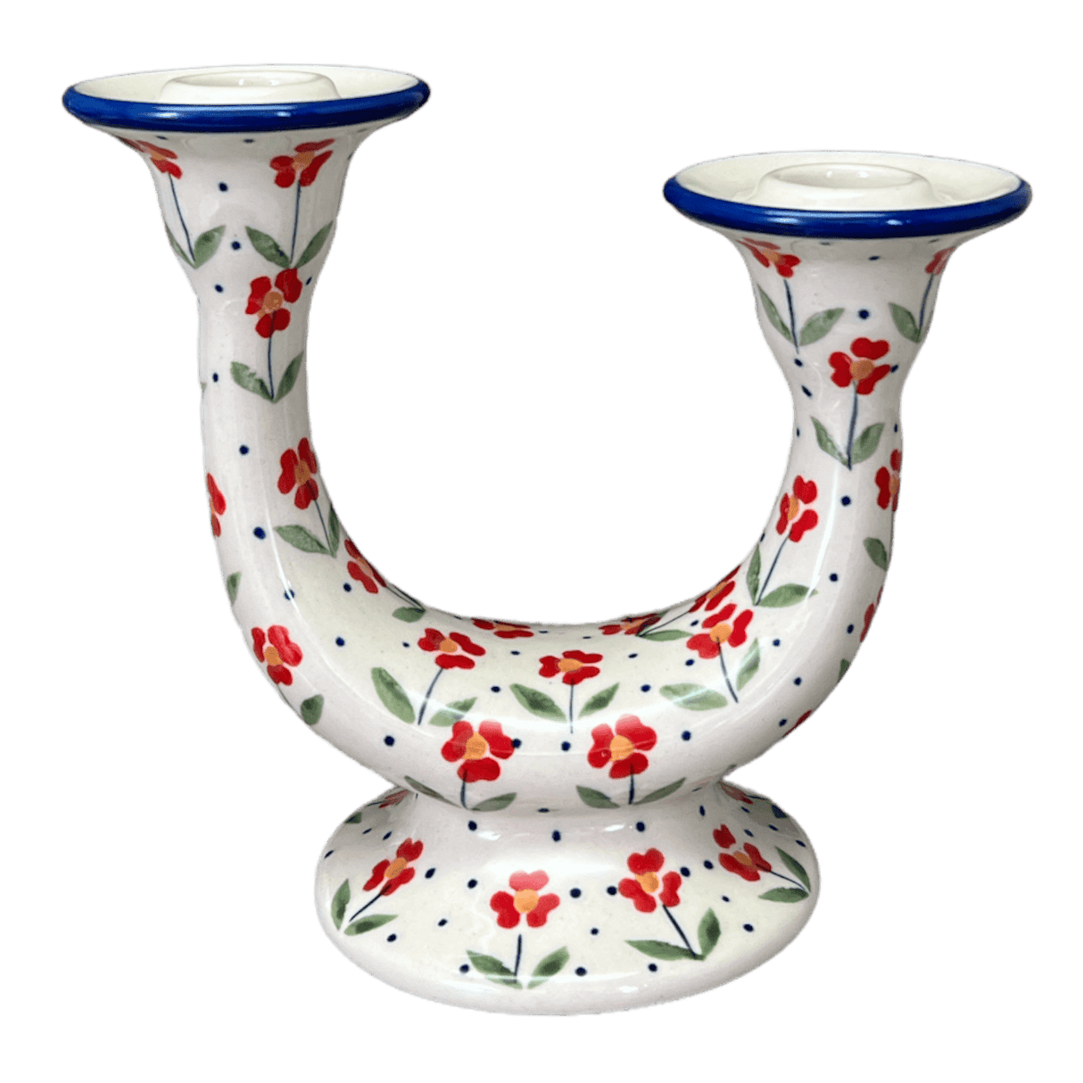 Candlestick, Two-Arm, 6" in "Simply Beautiful" by Manufaktura | S134T-AC61