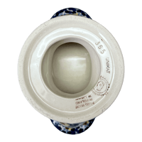 A picture of a Polish Pottery Two-Armed Candle Holder (Kaleidoscope) | S134U-ASR as shown at PolishPotteryOutlet.com/products/two-armed-candle-holder-kaleidoscope-s134u-asr