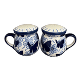 Salt & Pepper, Mug, 4" in "Blue Butterfly" by Manufaktura | S138U-AS58