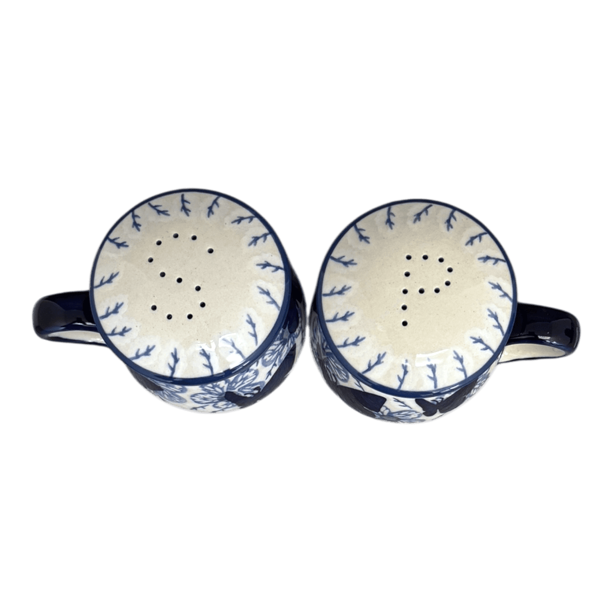 Salt & Pepper, Mug, 4" in "Blue Butterfly" by Manufaktura | S138U-AS58