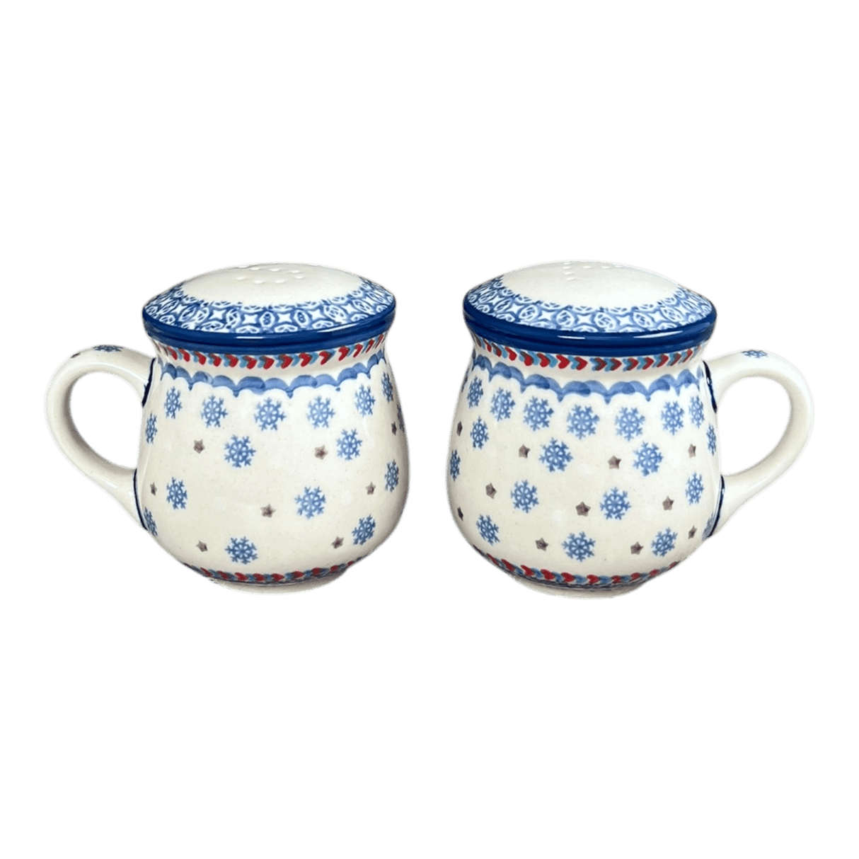 Salt & Pepper, Mug, 4" in "Snowflake Love" by Manufaktura | S138U-PS01
