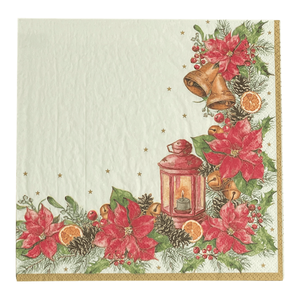 Dinner Napkins in "Poinsettia Frame" by MAKI | SLGW-024701