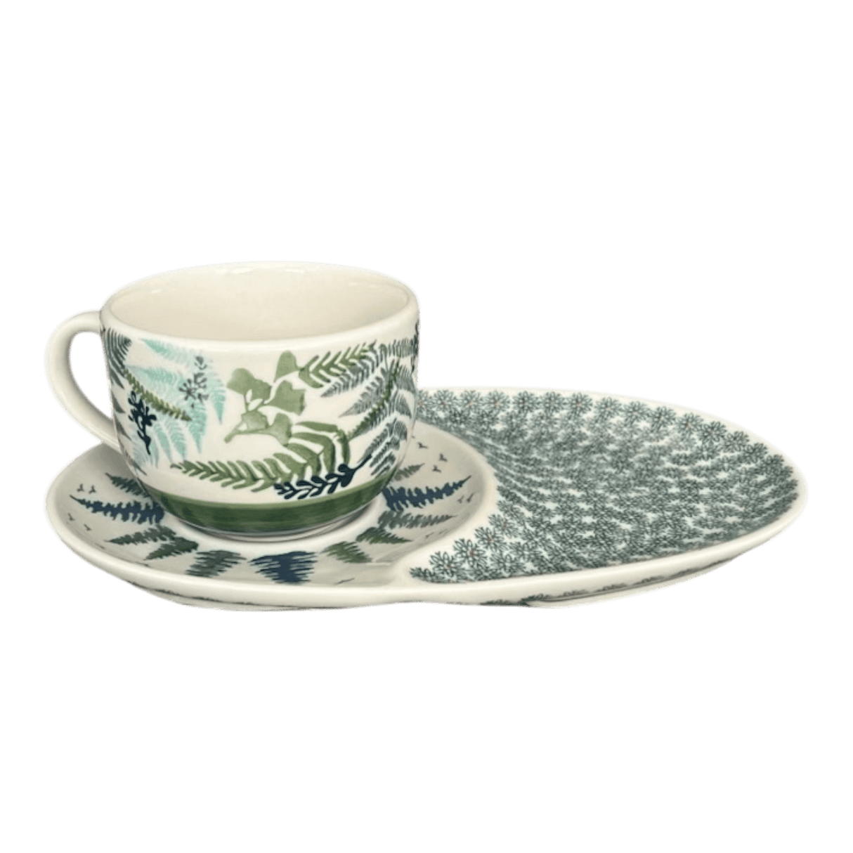 Plate, Oval, Soup & Sandwich, 11.75" x 7.25" in "Pine Forest" by Manufaktura | P006S-PS29