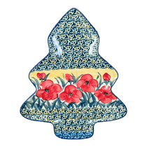 Christmas Tree Plate (Poppies in Bloom) | T006S-JZ34