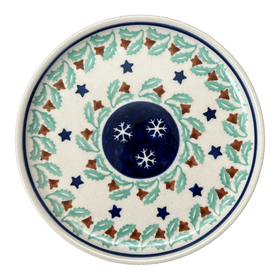 Polish Pottery Tiny Round Tray (Starry Wreath) | T114T-PZG Additional Image at PolishPotteryOutlet.com